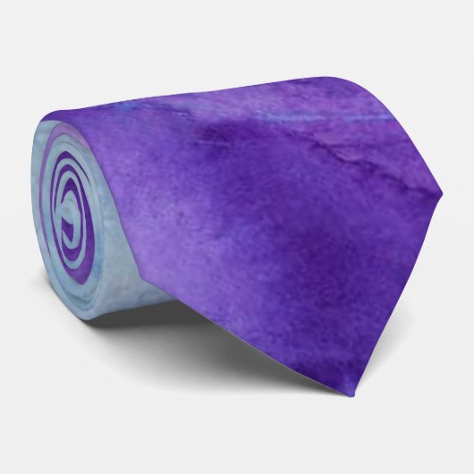 Cravate bleue et pourpre d'aquarelle (Roulé)