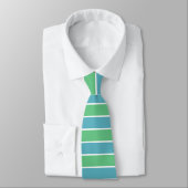 Cravate bleue et verte de rayures (Attaché)