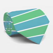 Cravate bleue et verte de rayures (Roulé)