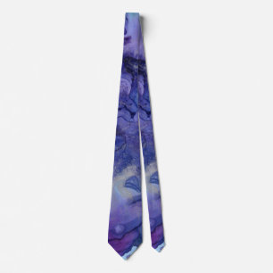 cravate bleue et violette