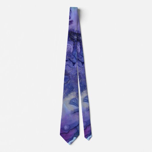 cravate bleue et violette (Devant)