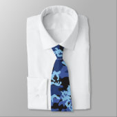 Cravate bleue faite sur commande de Camo (Attaché)