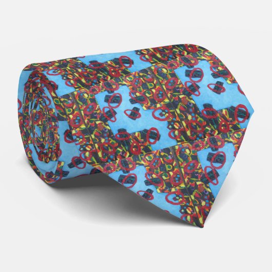 Cravate bleue indigne (Roulé)