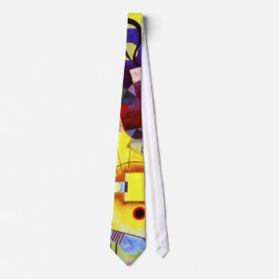 Cravate bleue jaune Kandinsky