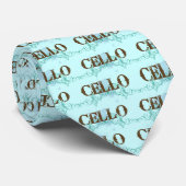 Cravate bleue molle de violoncelle (Roulé)