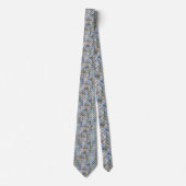 CRAVATE BLEUE NOIR ART DÉCO MOQUETTE (Devant)