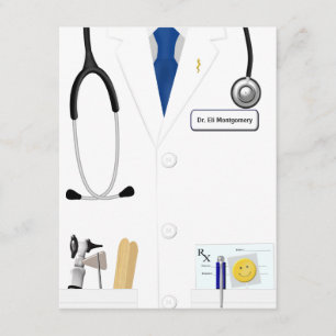 Cravate bleue Nouveau Docteur Faire-part