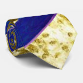 Cravate Bleue Or (Roulé)