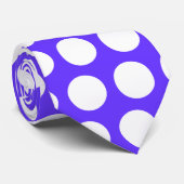 Cravate bleue Polka Dot (Roulé)