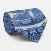 Cravate bleue traditionnelle de la Chine de saule (Roulé)