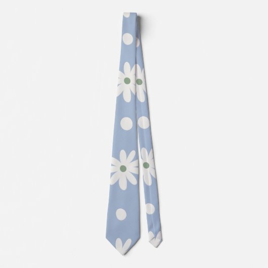 Cravate Bleuet Charmant et pois (Devant)