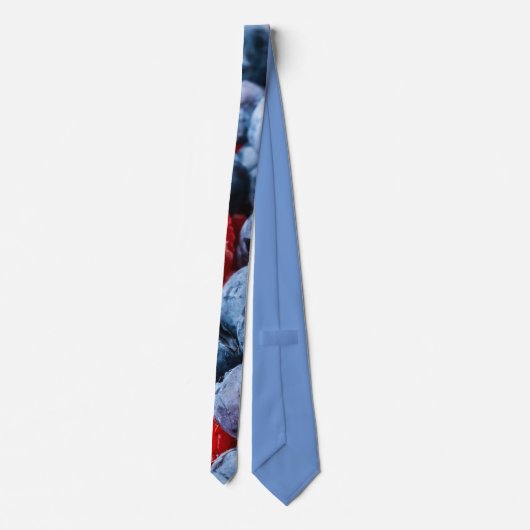 Cravate Bleus et framboises (Dos)