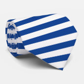 Cravate Bleus horizontaux sur toute couleur petite (Roulé)