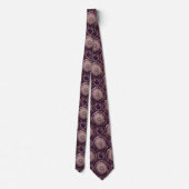 Cravate Bling & Sparkle | Deep Plum + Collier Geode en Or (Dos)