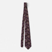 Cravate Bling & Sparkle | Deep Plum + Collier Geode en Or (Dos)