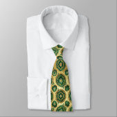 Cravate Bling & Sparkle | Forest Green Gold Geode Collier (Attaché)