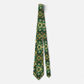 Cravate Bling & Sparkle | Forest Green Gold Geode Collier (Devant)