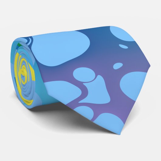 Cravate Blobs colorés (Roulé)