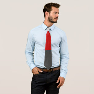Cravate Bloc de couleur rouge noir et gris