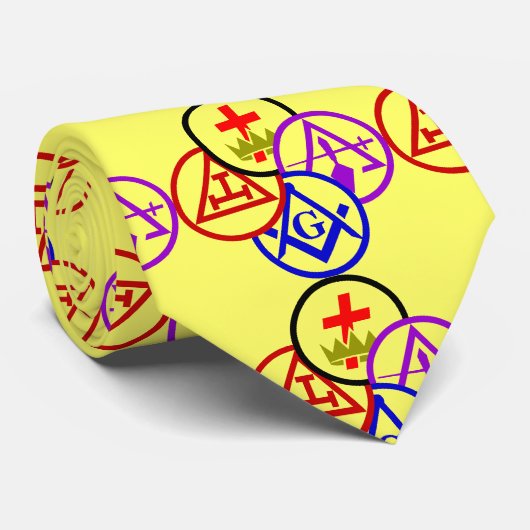 Cravate Bloc maçonnique (Roulé)