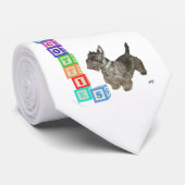 Cravate Blocs alphabet Scottie (Roulé)