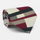 Cravate Blocs couleur gris rouge Rectangles géométriques s (Roulé)