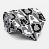 Cravate Blocs de bande bleu (Roulé)