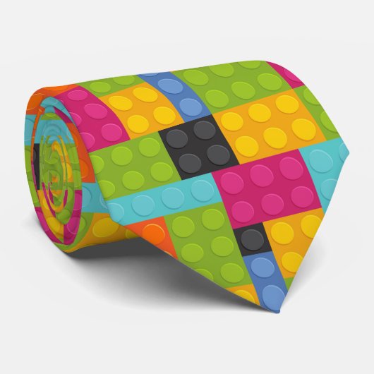 Cravate blocs de construction rose (Roulé)