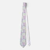 Cravate Blocs Pastel Retro Lavande Vert Bleu (Devant)