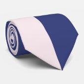 Cravate Blocs verticaux bleus et roses (Roulé)