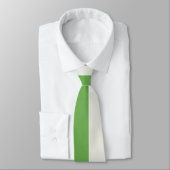 Cravate Blocs Verticaux Vert, Blanc Étoile Et Rouge (Attaché)