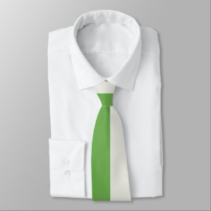 Cravate Blocs Verticaux Vert, Blanc Étoile Et Rouge