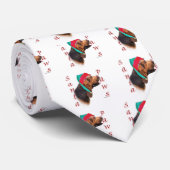 Cravate Bloodhound Père Noël Paws (Roulé)