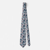 Cravate Blue and Mauve Terrazzo Conception abstraite (Devant)