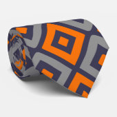 Cravate Blue and Orange Necktie (Roulé)