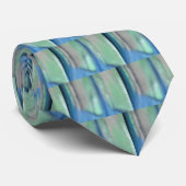 Cravate Blue and teal green sea (Roulé)