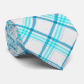 Cravate Blue Aqua & White Poster de animal Mens (Roulé)