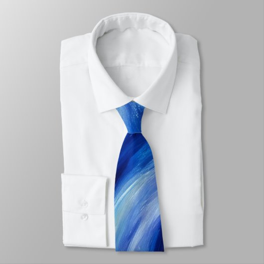 Cravate Blue Artsy Abstract Cool Colors Tie (Attaché)