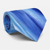 Cravate Blue Artsy Abstract Cool Colors Tie (Roulé)