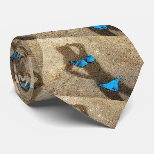 Cravate Blue Bikini Beach Sand Thunder_Cove (Roulé)