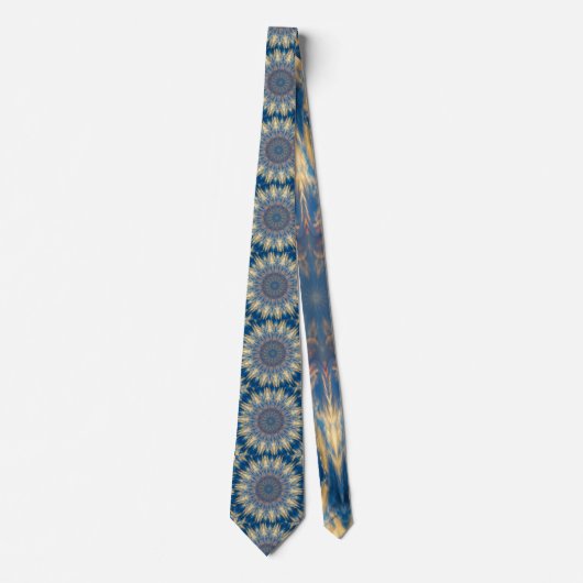 Cravate Blue Chakra Kaleidoscope Thunder_Cove (Devant)