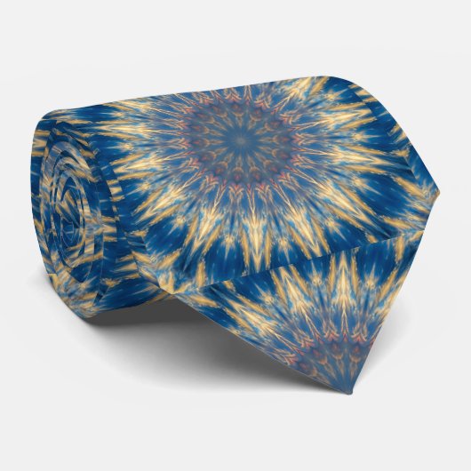 Cravate Blue Chakra Kaleidoscope Thunder_Cove (Roulé)