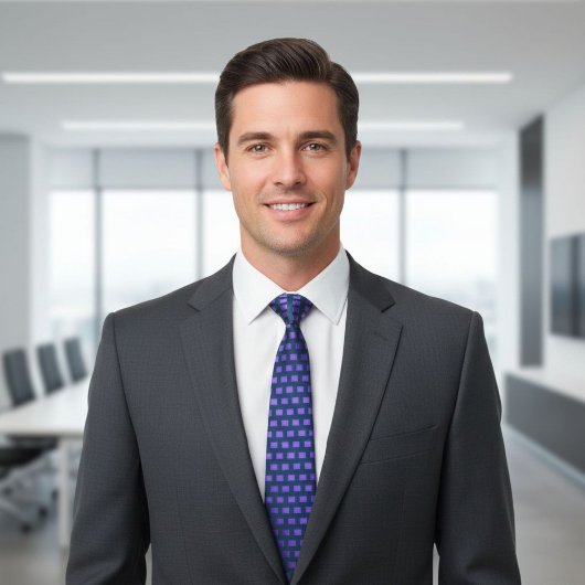Cravate Blue check tie, Tie for formal events
