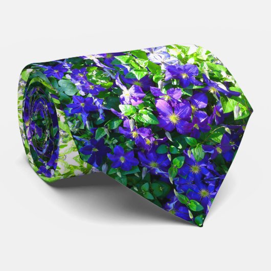 Cravate Blue Clematis (Roulé)
