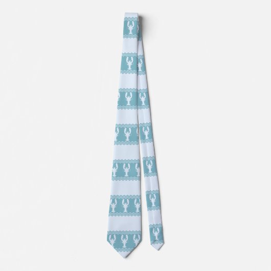 Cravate Blue Coastal Lobster Stripes (Devant)