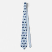 Cravate Blue Crab Painting Coastal Beach Pattern (Devant)