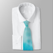 Cravate Blue Crush - Abstrait d'art côtier (Attaché)