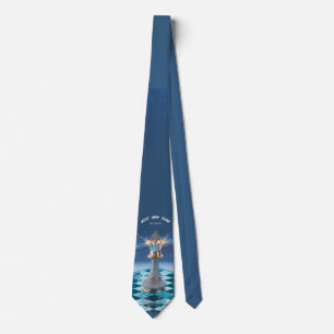Cravate Blue Diamond Metallic Roi Échec Fête des Pères