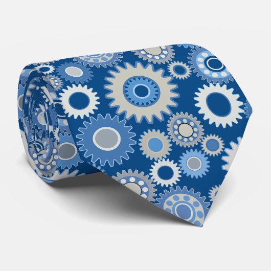 Cravate Blue Gears (Roulé)