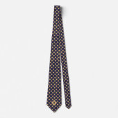 Cravate Blue Gold Baseball Icon Necktie (Devant)